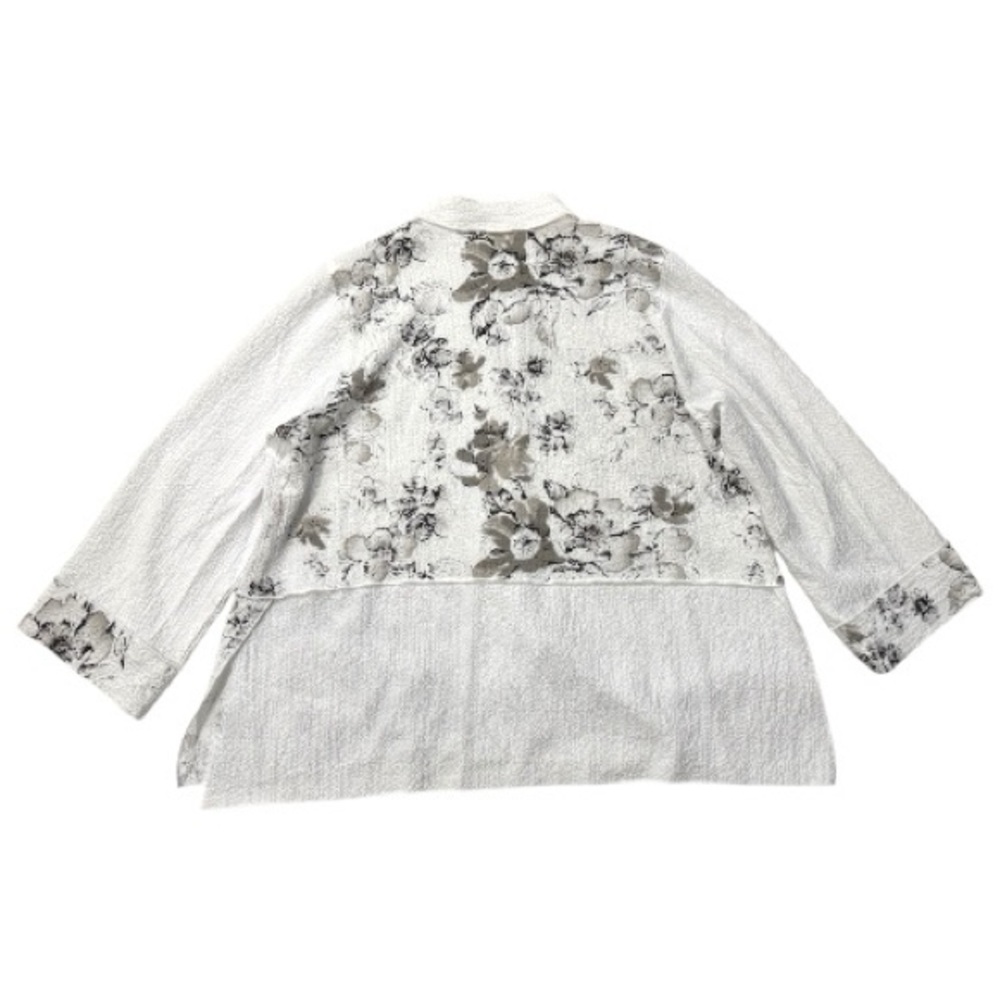 Soft Surroundings Women’s Textured White Fabric Easy-to-Wear -Large - Picture 2 of 7